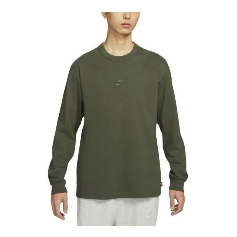 Nike Sportswear Premium Essentials Long-Sleeve T-Shirt 'Green' DO7391-325 sold by KicksCrew