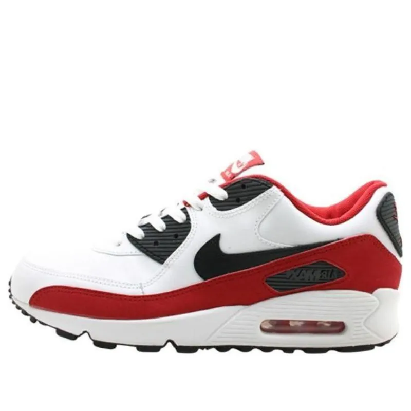 Nike Air Max 90 Leather 'White Black Red' 302519-102 sold by KicksCrew
