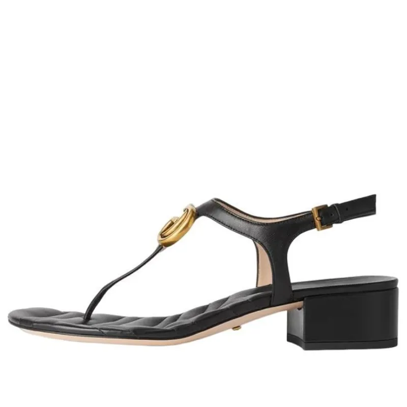 (WMNS) GUCCI Marmont Double G sandal 'Black' 674840-BKO00-1000 sold by KicksCrew