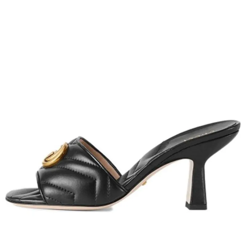 (WMNS) GUCCI Marmont Double G slide sandal 'Black' 674839-BKO00-1000 sold by KicksCrew
