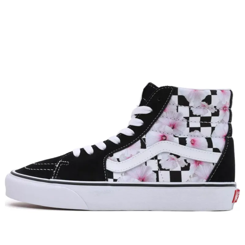 Vans Sk8-Hi Hibiscus Check Shoes 'Black White Pink' VN0007NSBLK sold by KicksCrew