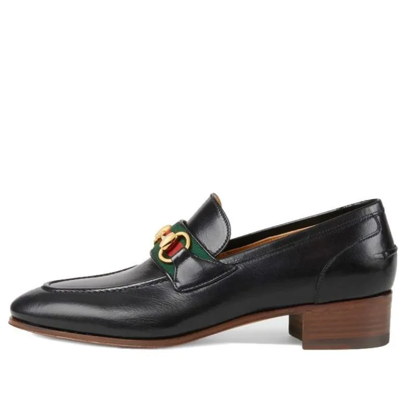 (WMNS) GUCCI Loafer With Horsebit And Web 'Black' 660819-0G0P0-1060 sold by KicksCrew
