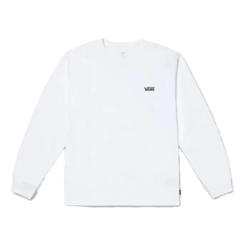 Vans Logo Classic Crew Long Sleeve T-shirt 'White' VN000FE1WHT made by Vans