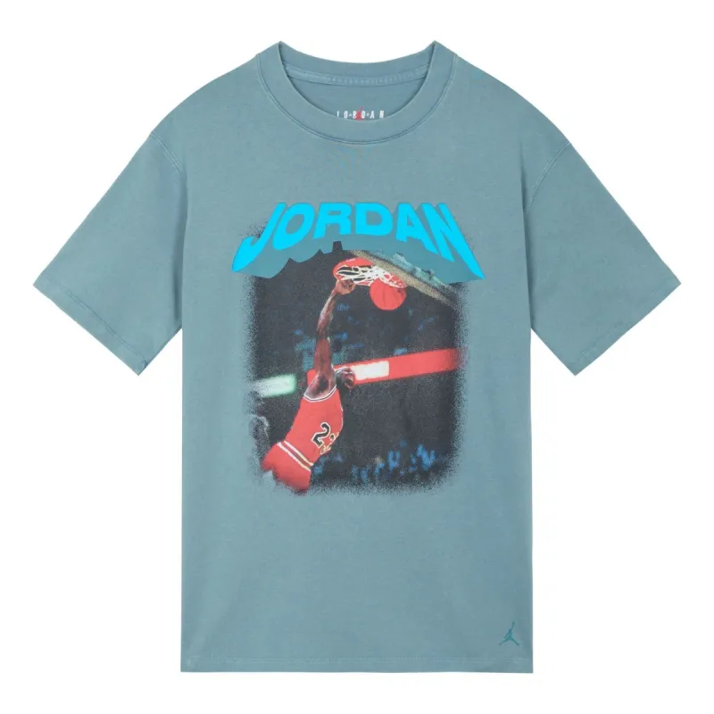 (WMNS) Air Jordan (Her)itage Graphic T-Shirt 'Ozone Blue' FB5138-031 sold by KicksCrew
