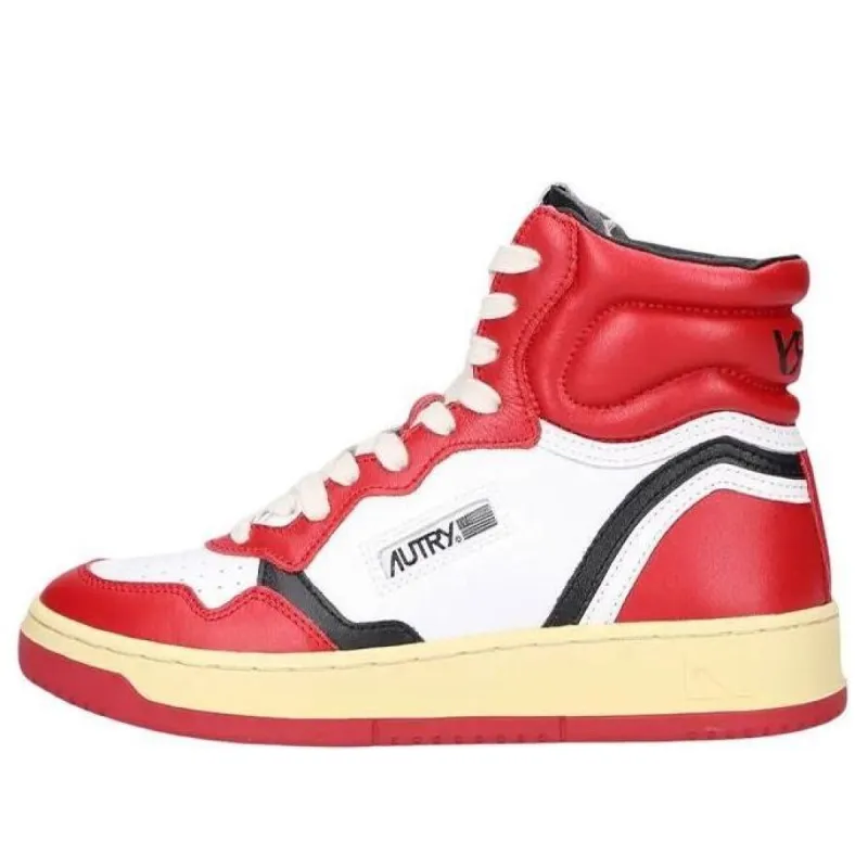(WMNS) Autry Action Shoes Liberty Leather High 'Red' LUHW-HL02 sold by KicksCrew