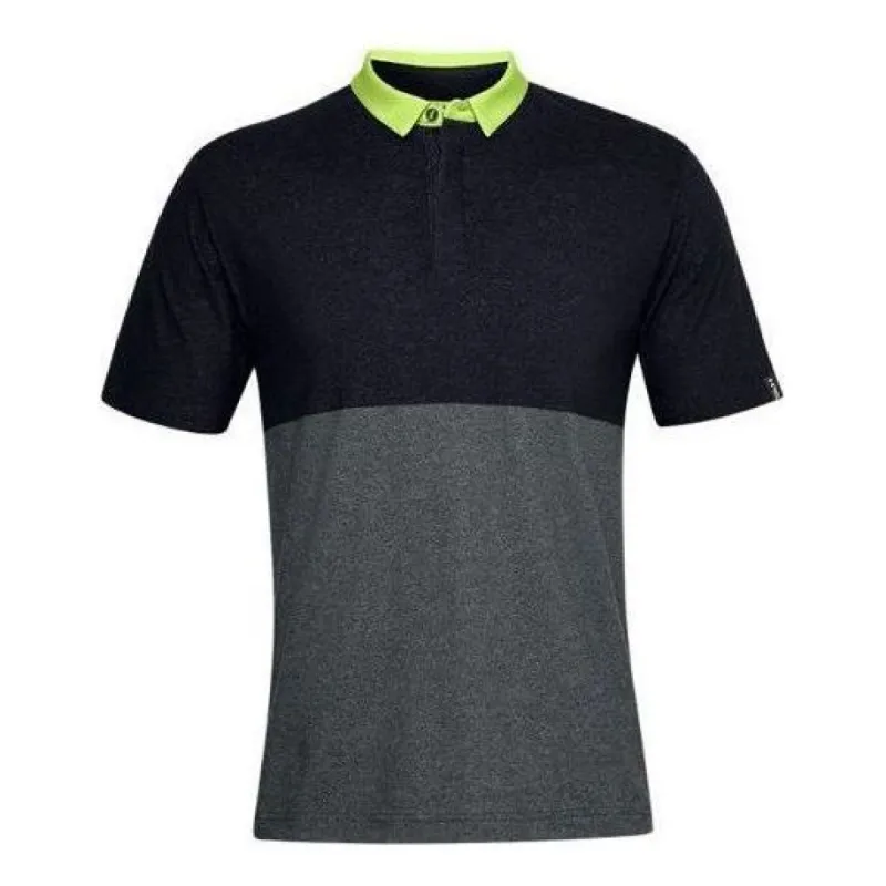 Under Armour Range Unlimited Hazard Polo Shirt 'Black Grey' 1359329-001 sold by KicksCrew