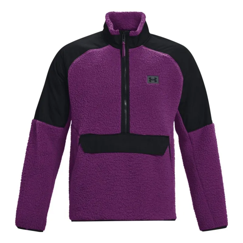 Under Armour Legacy Sherpa 1/2 Zip Jacket 'Black Purple' 1373656-514 sold by KicksCrew