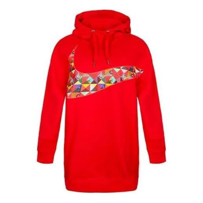 (WMNS) Nike Sportswear CNY Logo Hoodie 'Red' BV5984-600 sold by KicksCrew