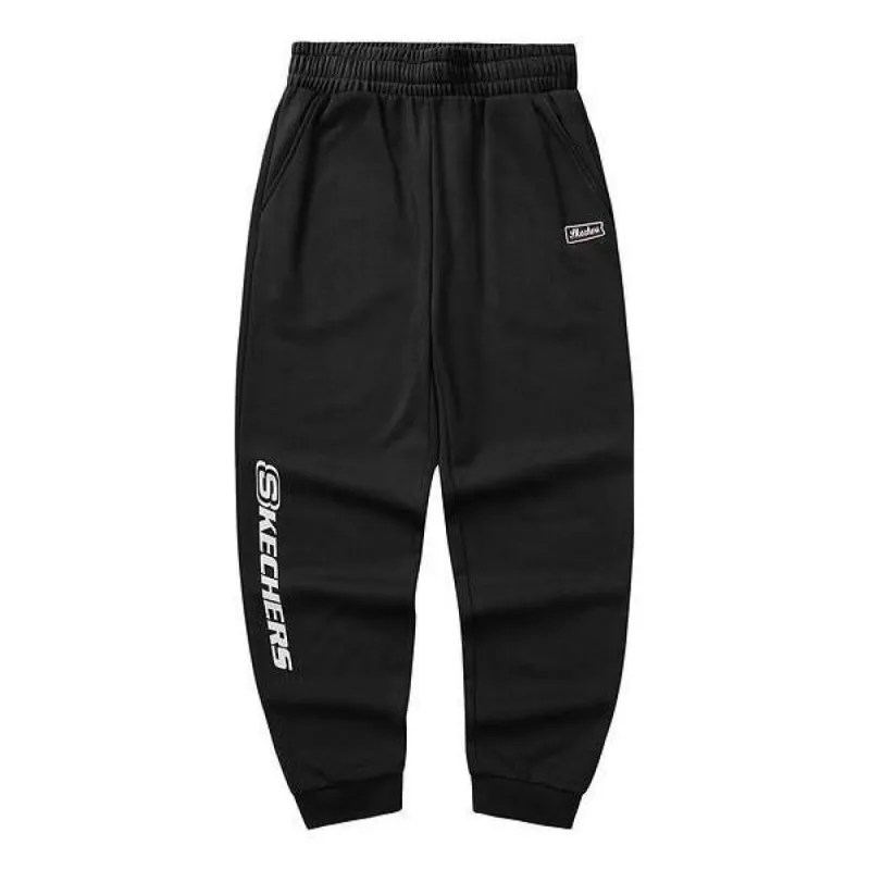 (WMNS) Skechers logo printed Woven Pants 'Black' L322W060-0018 made by Skechers