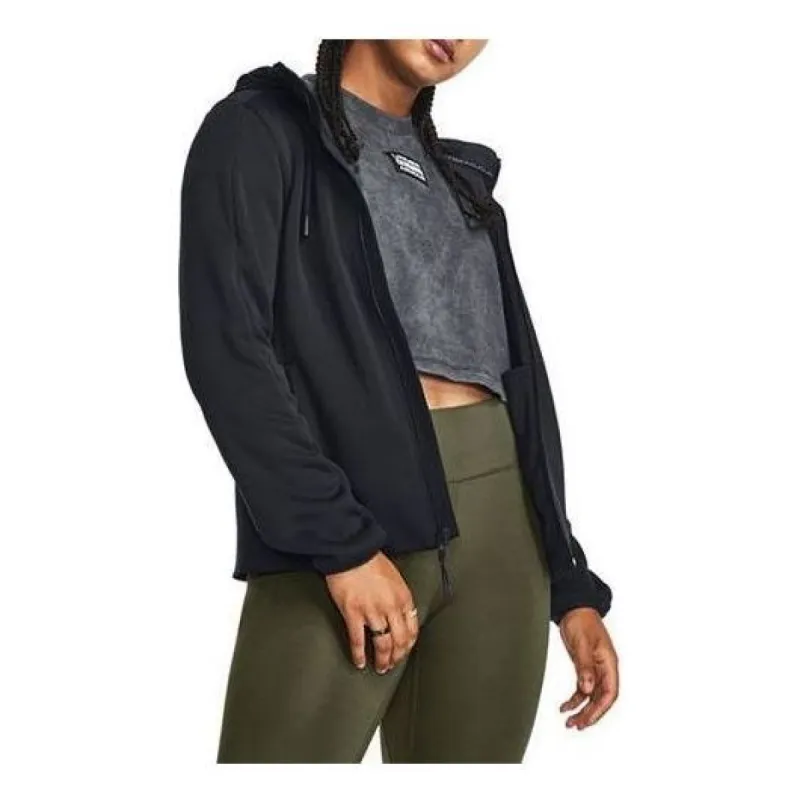 (WMNS) Under Armour Essential Swacket Full Zip Jacket 'Black' 1378850-001 sold by KicksCrew