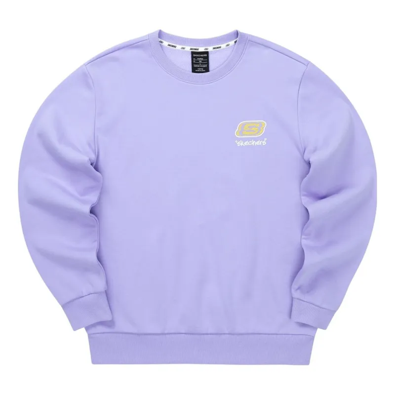 Skechers Colorful Casual Series Brand Crew Sweater 'Purple Yellow' L322U086-01DU sold by KicksCrew
