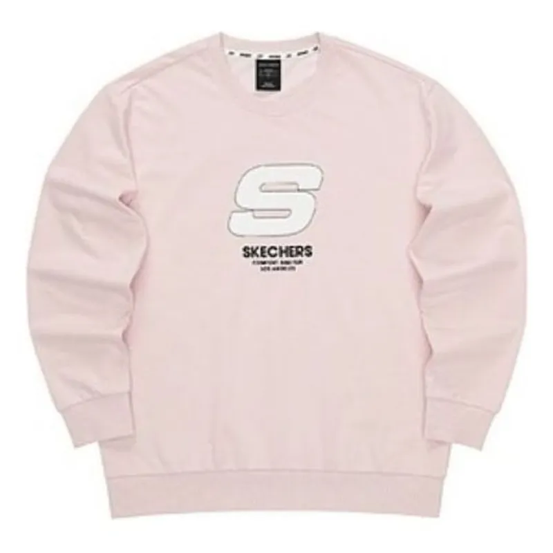 Skechers Sport Letter Crew Sweater 'Pink White' L321U139-01NX sold by KicksCrew