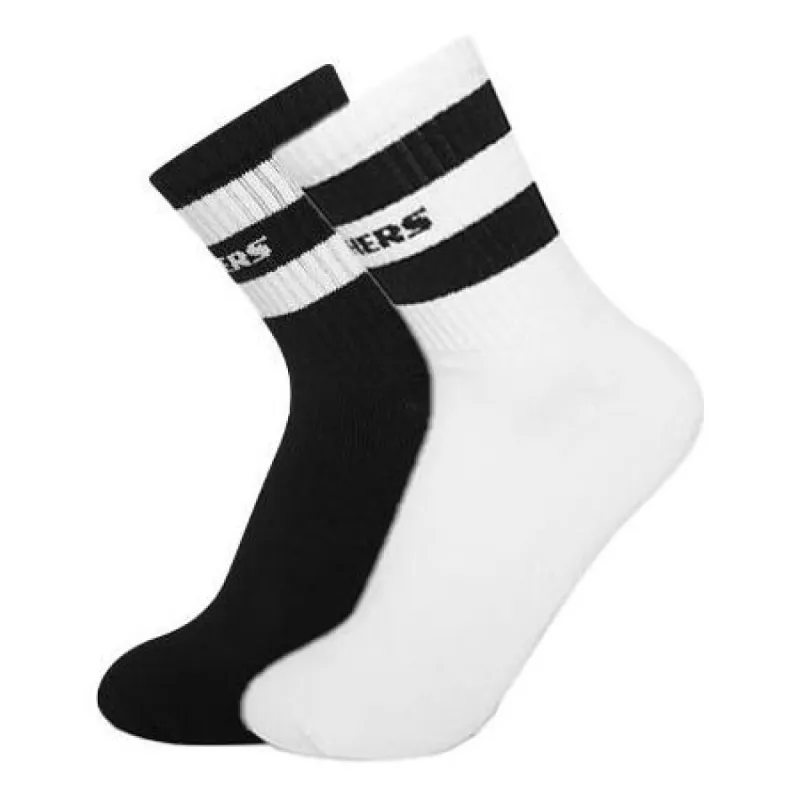 (WMNS) Skechers Sport Socks 2 Packs 'Black White' L319W108-004X sold by KicksCrew