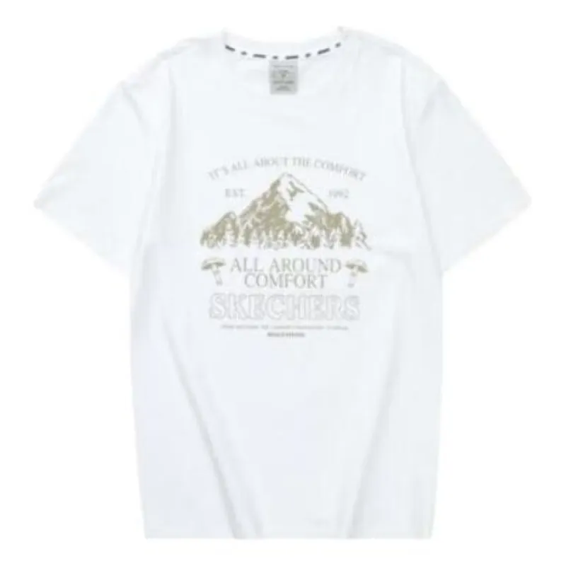 Skechers Graphic Tee 'White Tan' L223U052-0019 sold by KicksCrew