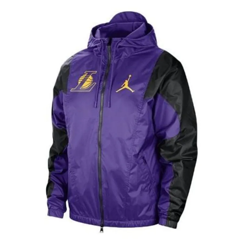 Nike Los Angeles Lakers Courtside Statement Jordan NBA Jacket 'Purple Black' DR2447-504 sold by KicksCrew