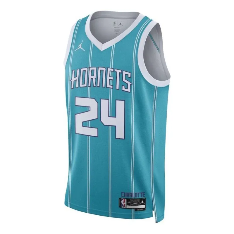 Air Jordan Charlotte Hornets Swingman Jersey 'Blue White' DN1998-421 sold by KicksCrew