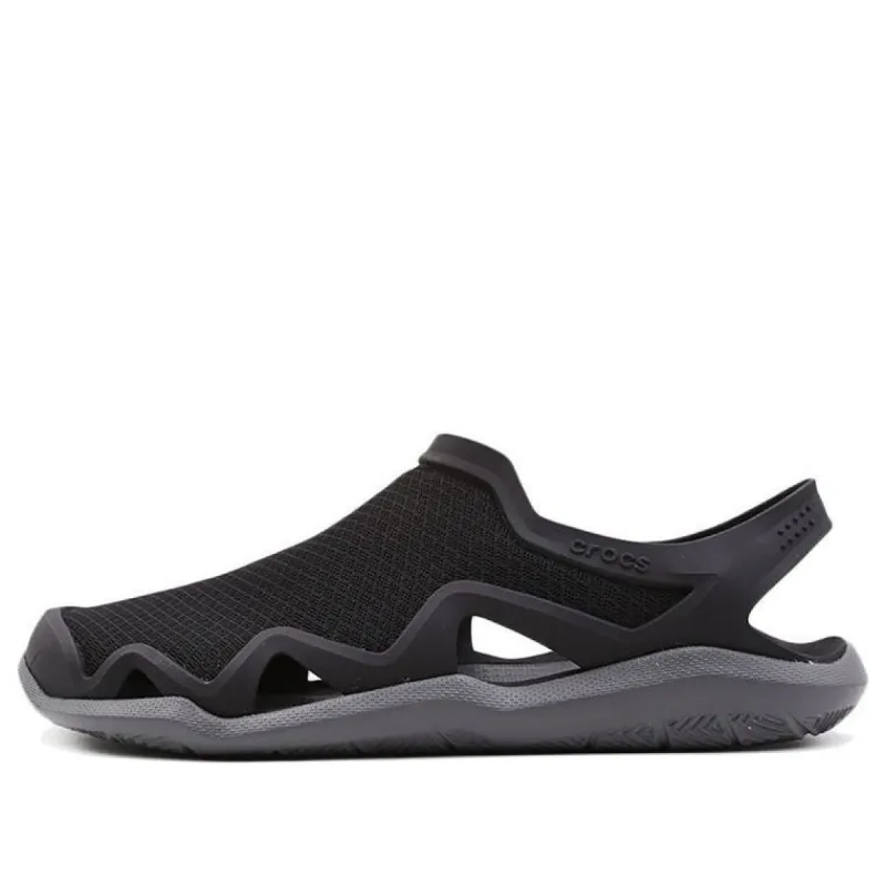 Crocs Swiftwater Wave Sandal Flats 'Black Grey' 205701-0DD sold by KicksCrew
