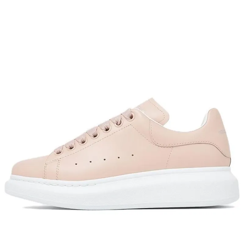 (WMNS) Alexander McQueen Oversized Larry Leather Sneakers 'Pink White' 718139WHGP56856 sold by KicksCrew