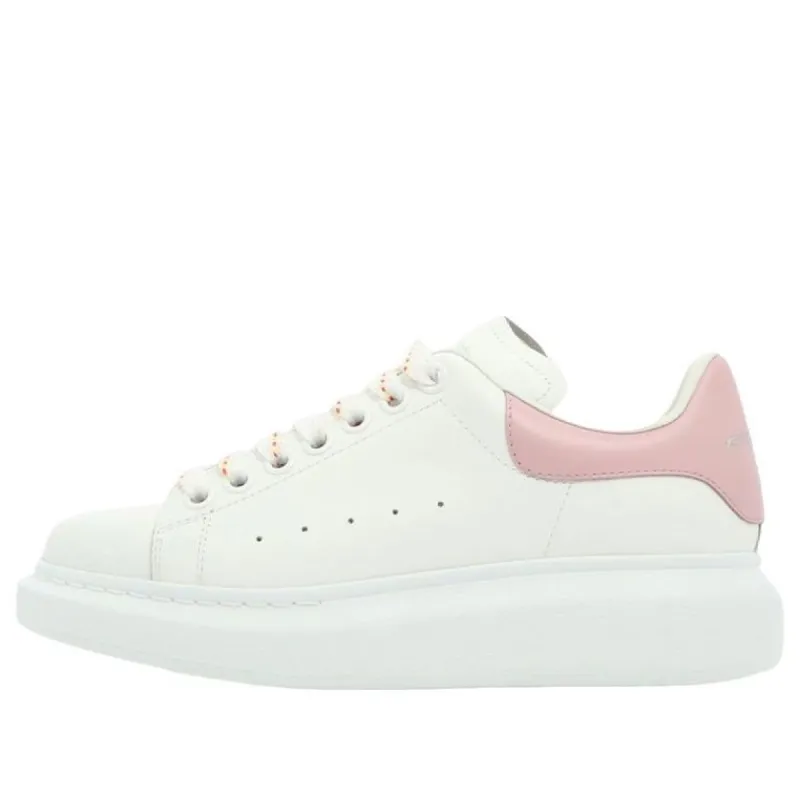 (WMNS) Alexander McQueen Oversized Larry Leather Sneakers 'White Pink' 718139WHGP58937 sold by KicksCrew