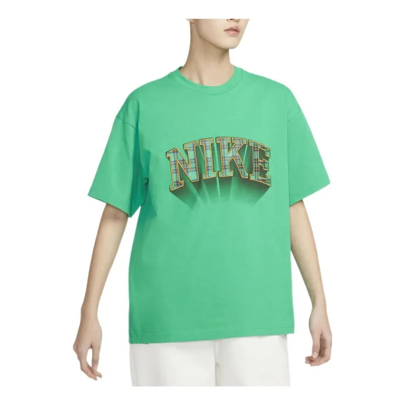 Nike Check Logo T-Shirt 'Green' FB2736-324 made by Nike