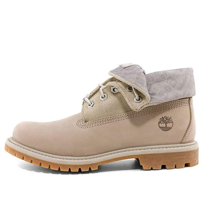(WMNS) Timberland Roll Top Boots Basic 'Beige with Light Grey' A44T8W sold by KicksCrew