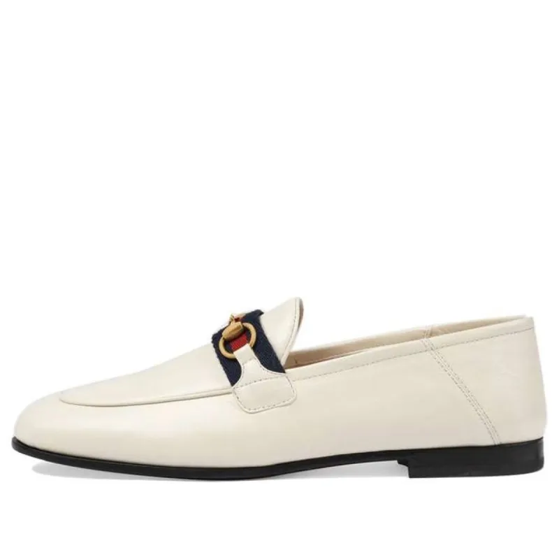 (WMNS) GUCCI Loafer With Web 'White Leather' 631619-CQXM0-9065 sold by KicksCrew