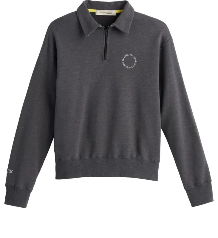 TOKYO DESIGN STUDIO New Balance Cotton Cordura French Terry Quarter Zip Pullover 'Magnet' UT45171-MGT sold by KicksCrew