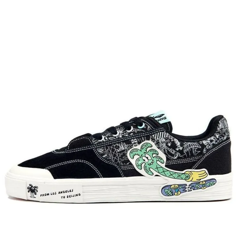 (WMNS) Li-Ning x Steven Harrington Hand-Plant Shoes 'Black Green' AECR070-2 sold by KicksCrew
