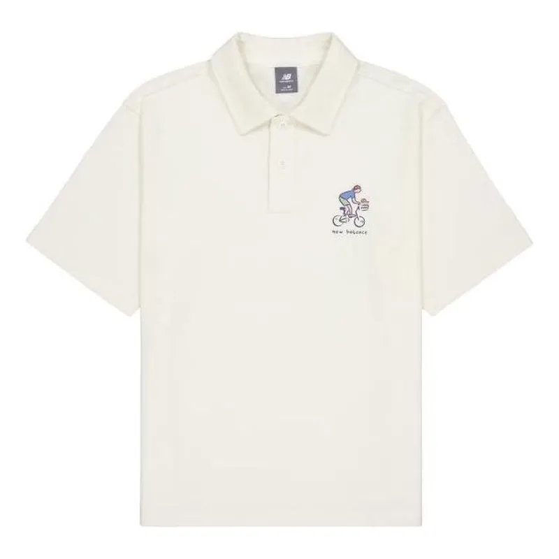 New Balance Cycling Graphic Polo Shirt 'Ivory' NFE26061-IV sold by KicksCrew