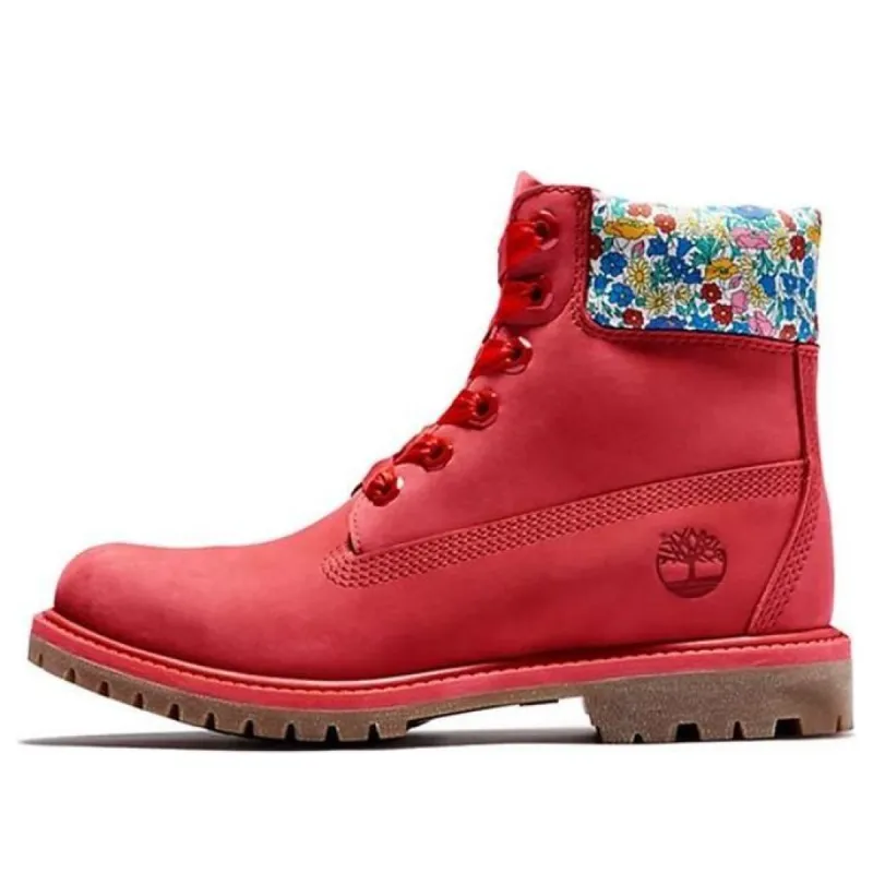 (WMNS) Timberland Made With Liberty Fabrics 6 Inch Boots 'Red' A42DEL61 sold by KicksCrew