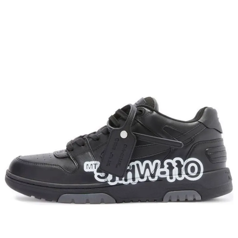 Off-White Out Of Office Low-Top For Walking Sneaker 'Black White' OMIA189S22LEA0041001 sold by KicksCrew
