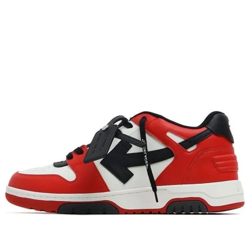 Off-White Out Of Office Low-Top Sneaker 'Red Black White' OMIA189S22LEA0012510 sold by KicksCrew