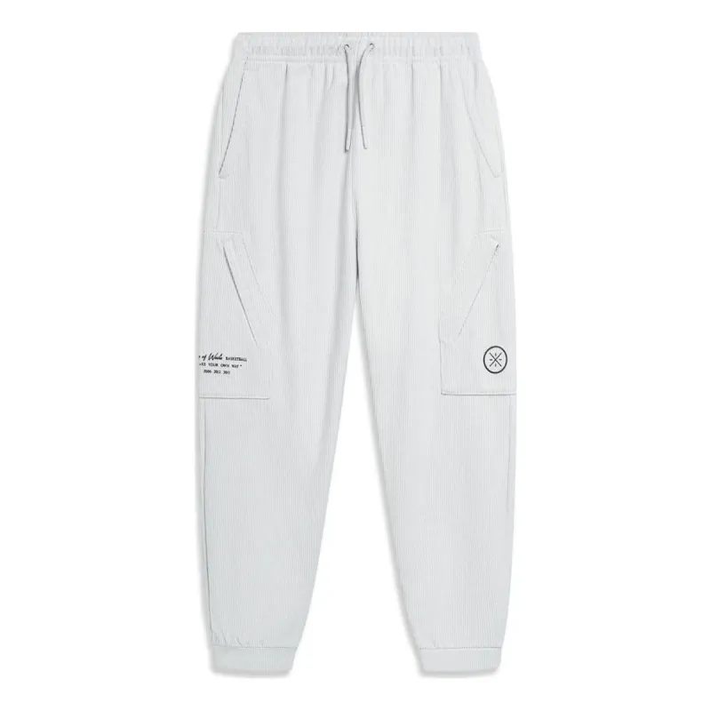 Li-Ning Way Of Wade Sport Pants 'White' AKXT217-3 sold by KicksCrew