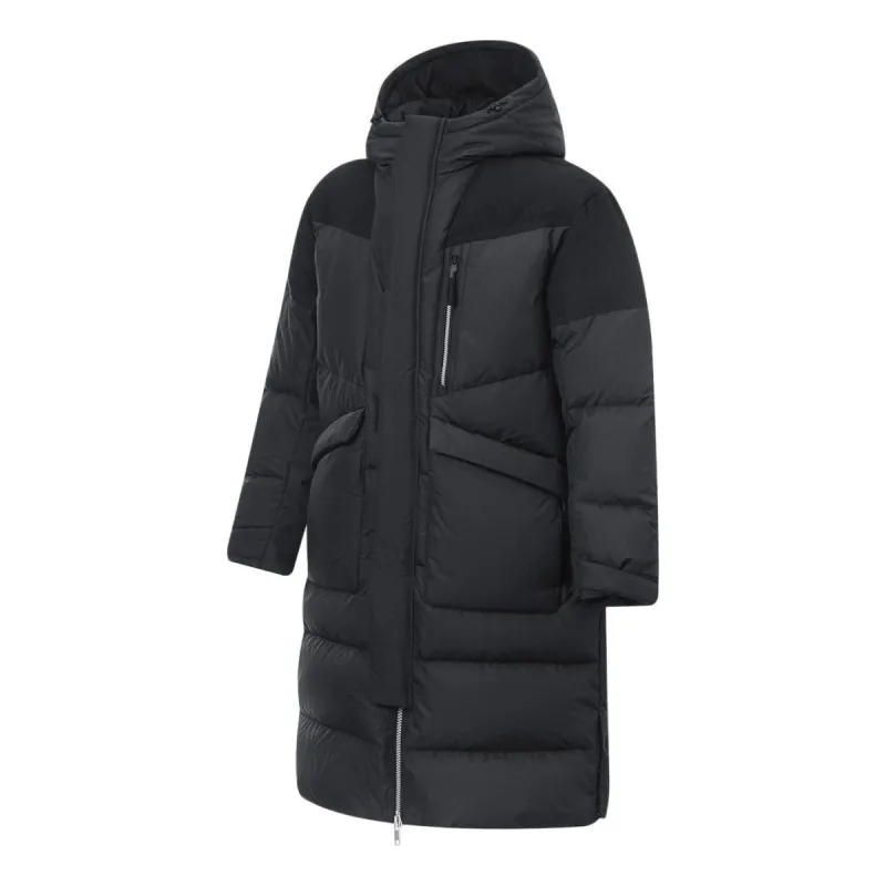 Li-Ning Winter Warm Long Down Jacket 'Black' AYMT069-1 sold by KicksCrew