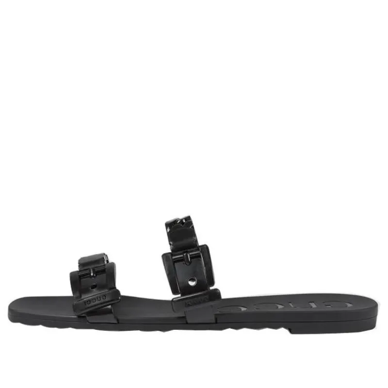 (WMNS) GUCCI Rubber Slide Sandal 'Black' 624731-J8700-1000 sold by KicksCrew