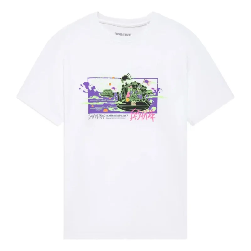 Li-Ning BadFive Graphic Loose Fit T-shirt 'White' AHSS401-2 sold by KicksCrew