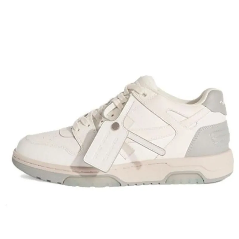 Off-White Out Of Office Leather Sneakers 'White Grey' OMIA189F23LEA0050106 sold by KicksCrew