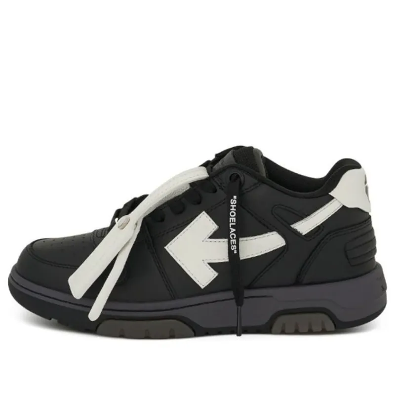 (WMNS) Off-White Out Of Office Low-Top Sneaker 'Black White' OWIA259C99LEA0011000 sold by KicksCrew