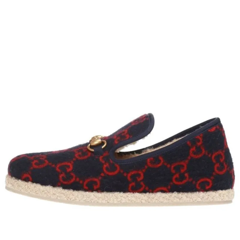 (WMNS) GUCCI Wool Loafers 'Navy' 575850-G3840-4166 sold by KicksCrew
