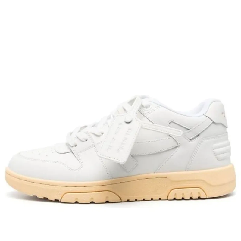 Off-White Out Of Office Lace-Up Sneakers 'White Yellow' OMIA189F23LEA0010101 sold by KicksCrew
