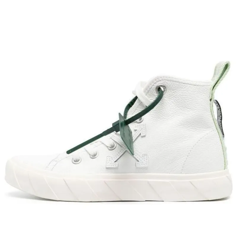 (WMNS) Off-White Vulcanised High-Top Sneaker 'White Green' OWIA195F22LEA0010101 sold by KicksCrew
