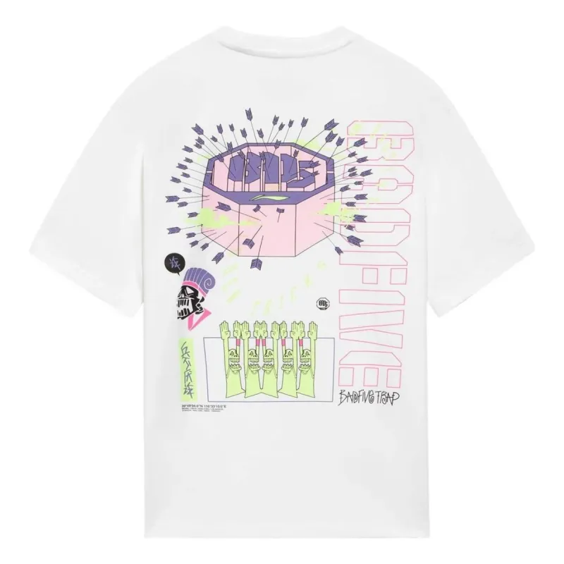 Li-Ning BadFive Trap Graphic Loose Fit T-shirt 'White' AHSS373-2 sold by KicksCrew
