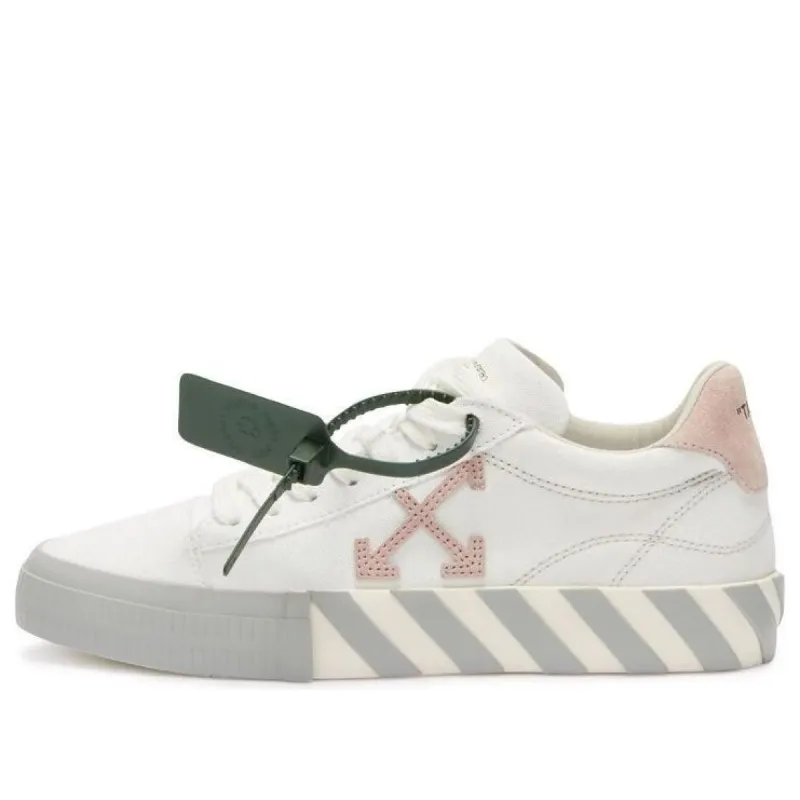 (WMNS) Off-White Vulc Low Canvas Sneaker 'White Pink Grey' OWIA178S22FAB0010130 sold by KicksCrew