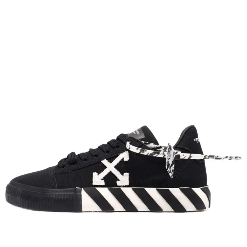 (WMNS) Off-White Vulcanized low-top Sneakers 'White Black ' OWIA178F21FAB0011001 sold by KicksCrew