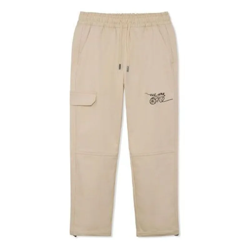 Li-Ning Wade x DFT Fleeced Straight Pants 'Khaki' AKXR589-2 sold by KicksCrew