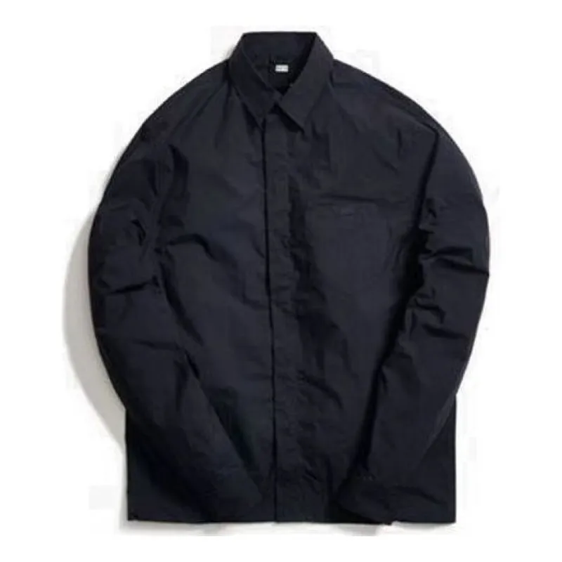 KITH Collared Button-Down 'Navy' KH3567-102 sold by KicksCrew