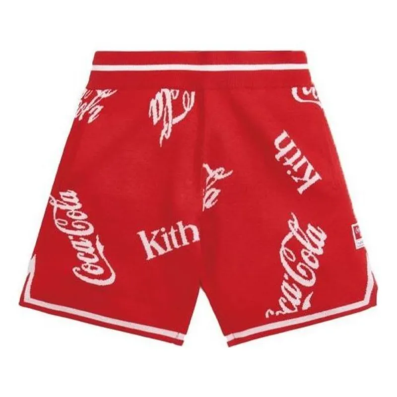 KITH x Coca Cola x Mitchell & Ness Coke Logo Short 'Red' MNSHORKM19025-CREA sold by KicksCrew