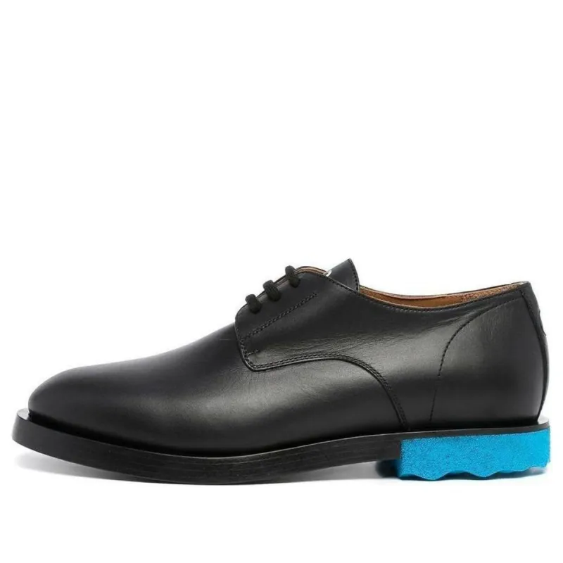 Off-White Contrasting-Sole Derby Shoes 'Black Blue' OMIF008F21LEA0011045 sold by KicksCrew