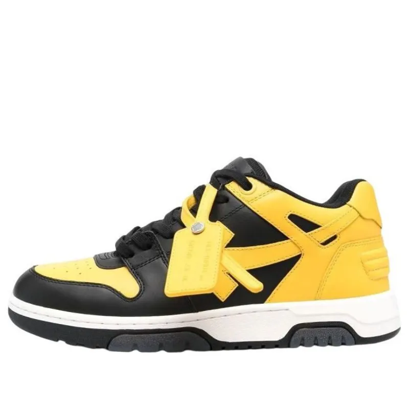 Off-White Out Of Office Leather Sneaker 'Yellow Black' OMIA189F22LEA0011018 sold by KicksCrew