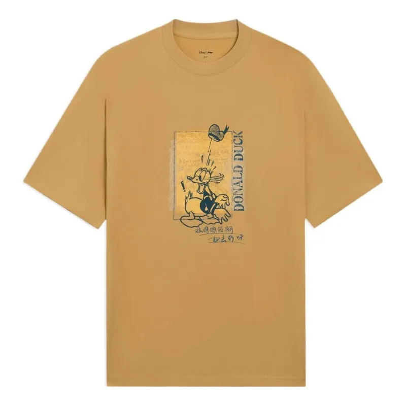 Li-Ning x Disney Graphic Loose Fit T-shirt 'Tan' AHSS255-2 sold by KicksCrew